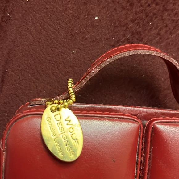 Wolf Designs Leather Travel Jewelry Box **Never Used** - Picture 2 of 5